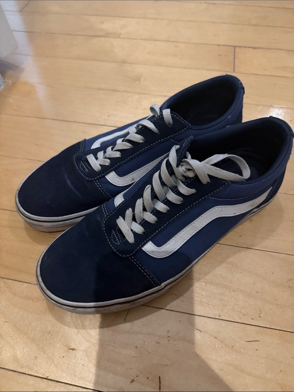 Vans Old Skool Men's Navy and White Skate Sneakers